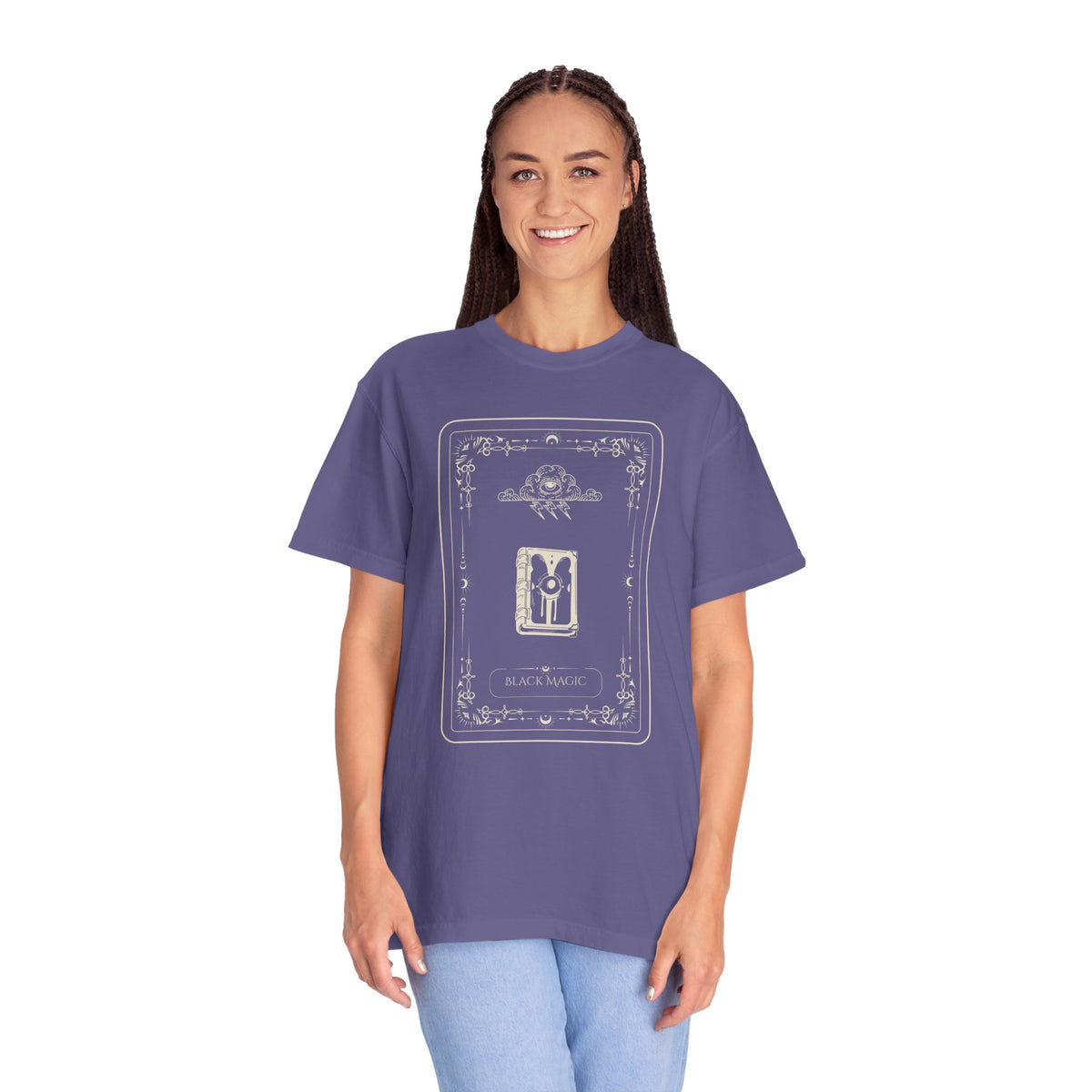 Tarot Bunny Illustration T-Shirt — 'Hold My Hand' Minimal Graphic Tee