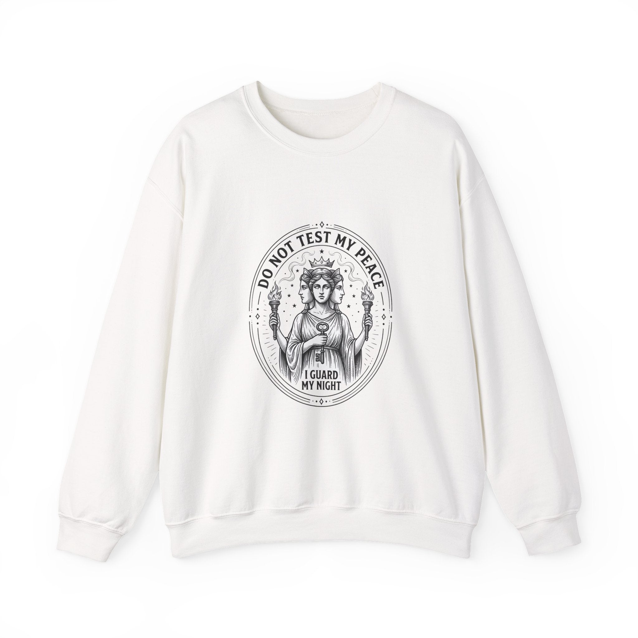 Do Not Test My Peace Athena Illustration Sweatshirt | Mythcore, Classical Art