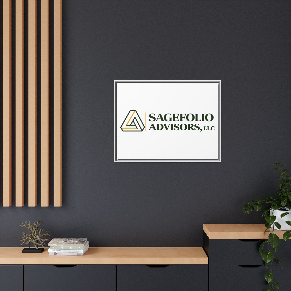 Framed Matte Canvas Wall Art — Sagefolio Advisors Logo