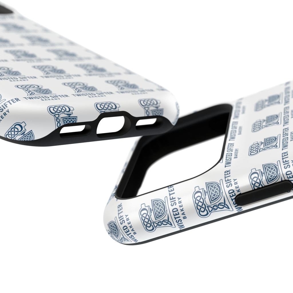 Magnetic Impact-Resistant Phone Case — Repeating Twisted Sifter Logo Pattern