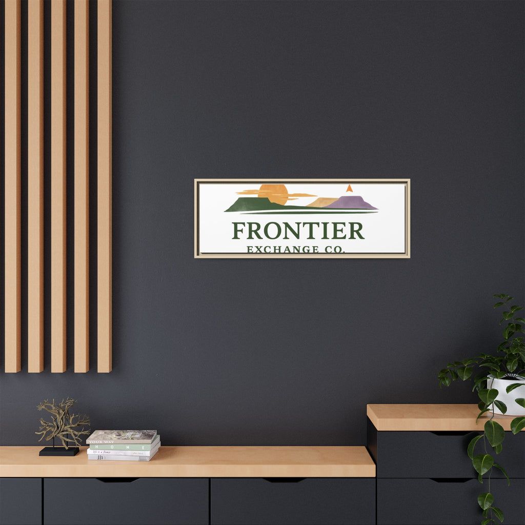 Framed Matte Canvas Print — Frontier Exchange Co. Logo