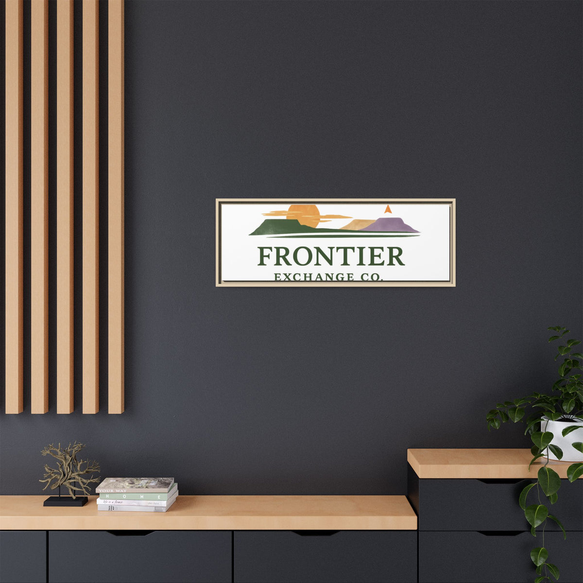 Framed Matte Canvas Print — Frontier Exchange Co. Logo