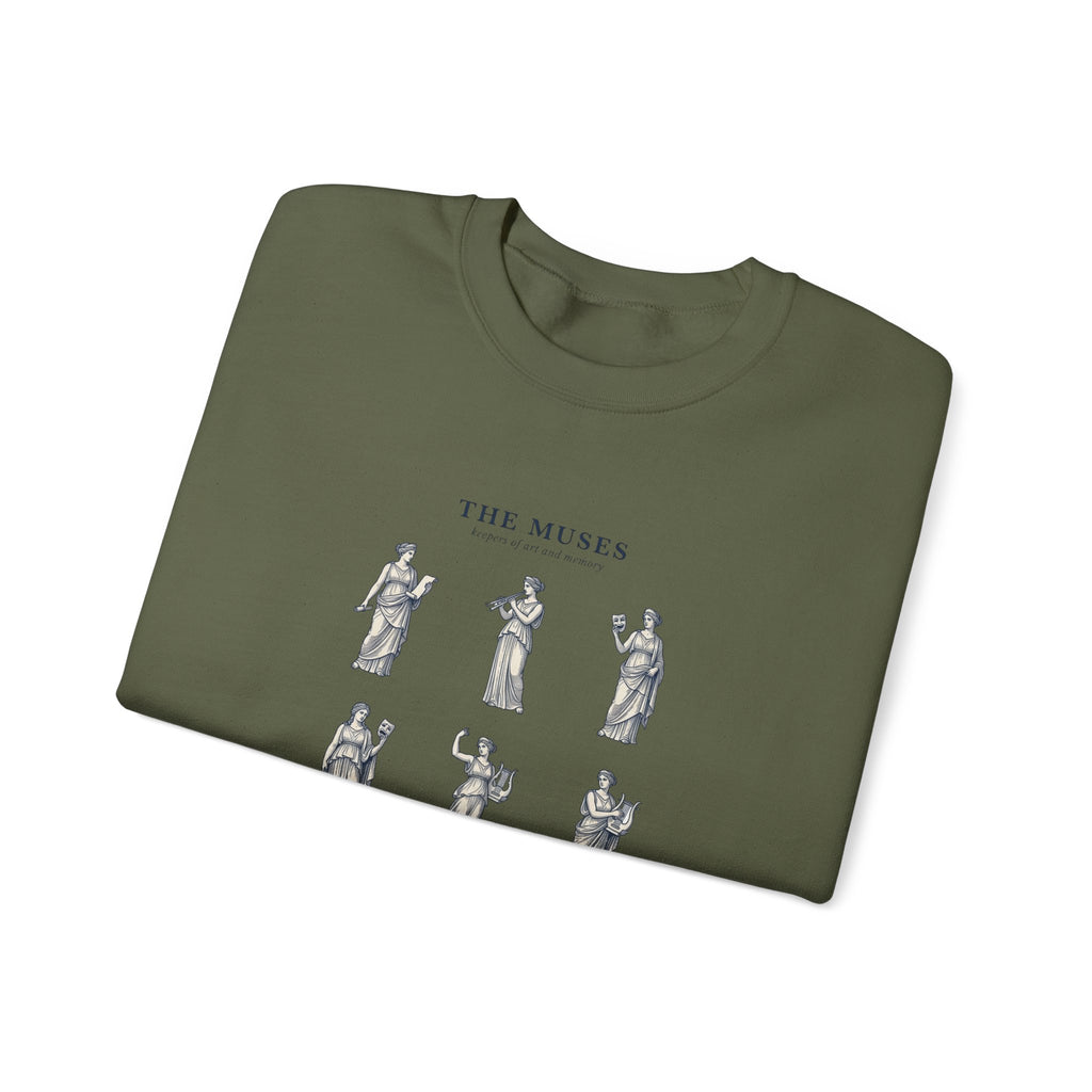 The Muses crewneck sweatshirt | Greek mythology, mythcore, classical art