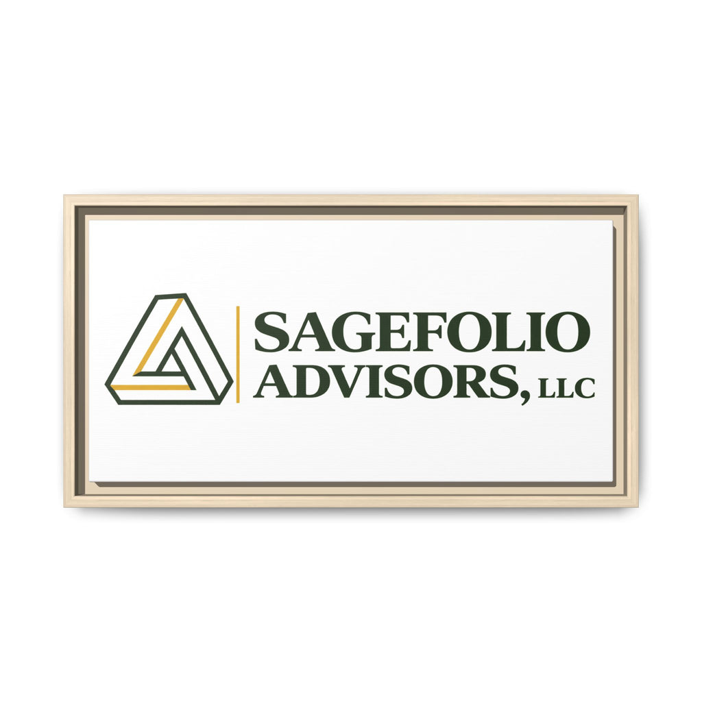 Framed Matte Canvas Wall Art — Sagefolio Advisors Logo