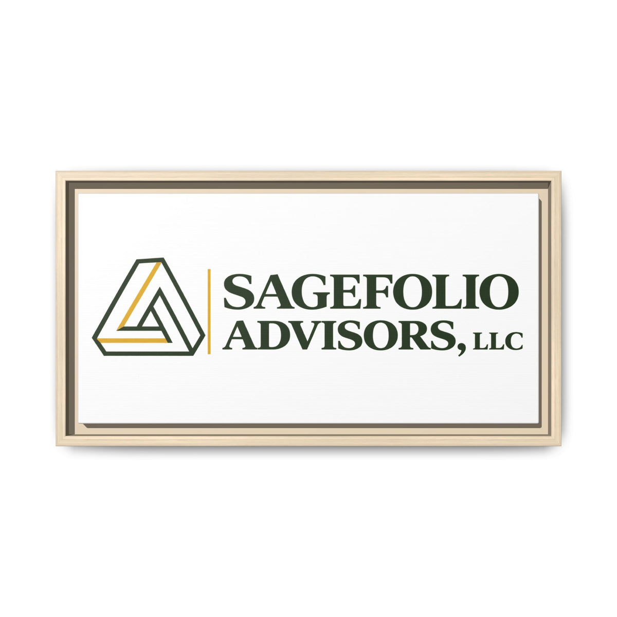 Framed Matte Canvas Wall Art — Sagefolio Advisors Logo