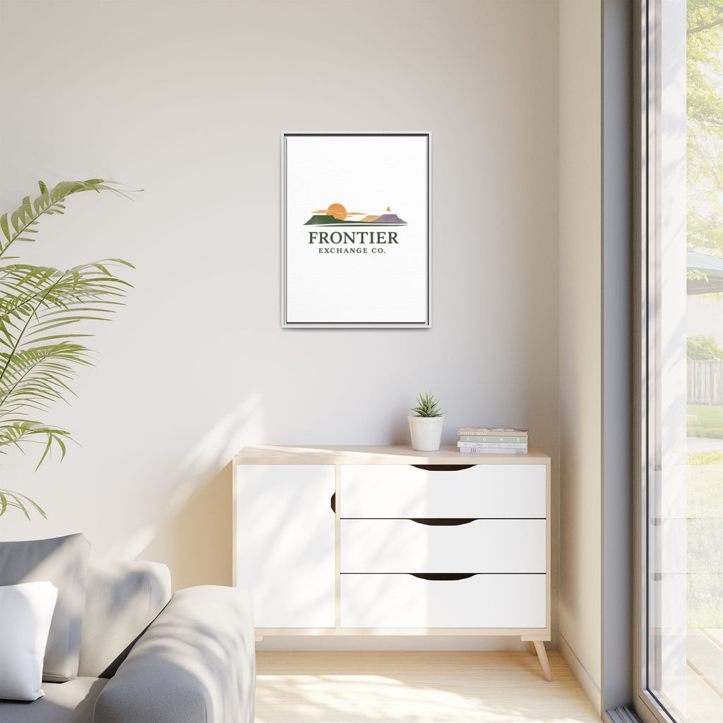 Framed Matte Canvas Print — Frontier Exchange Co. Logo