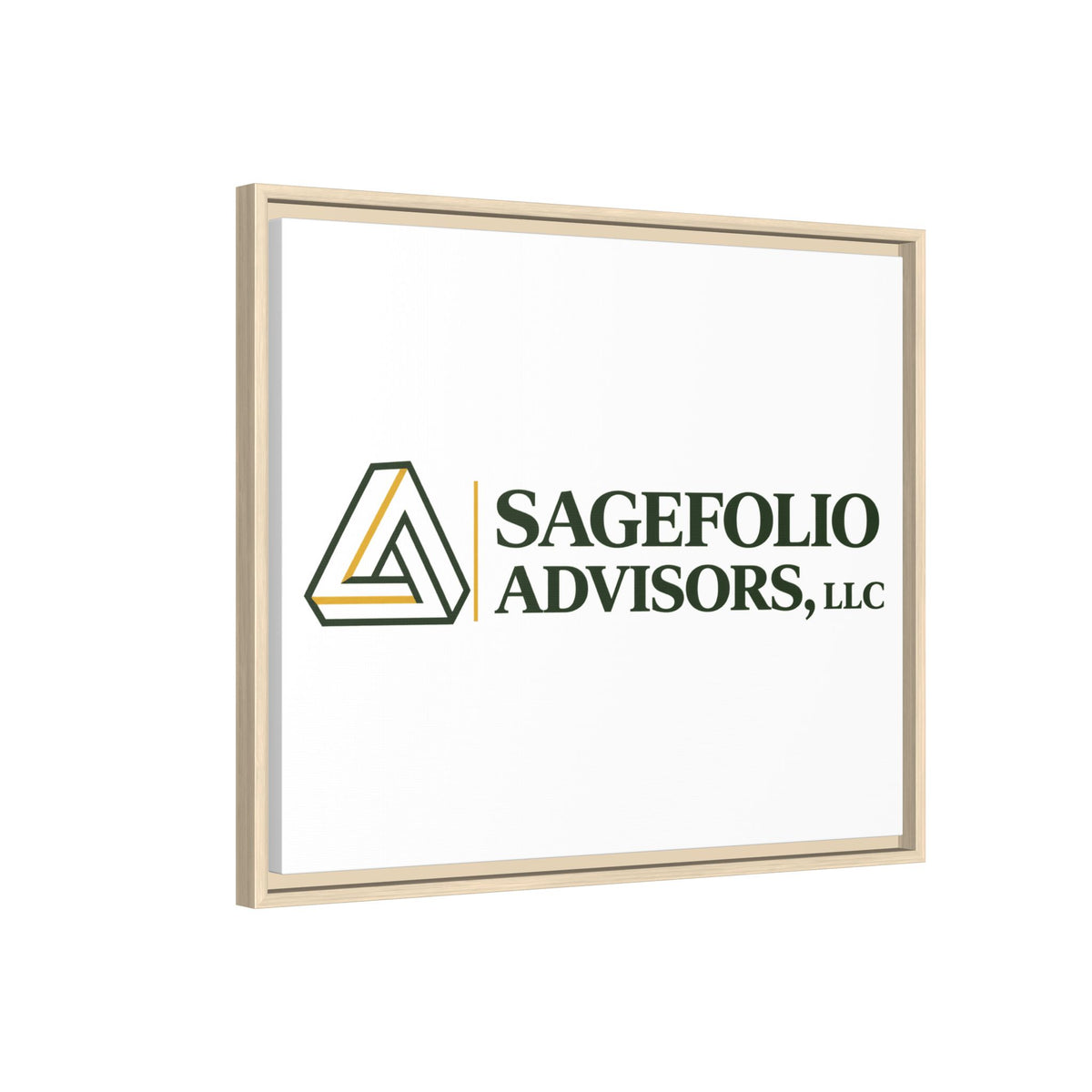 Framed Matte Canvas Wall Art — Sagefolio Advisors Logo