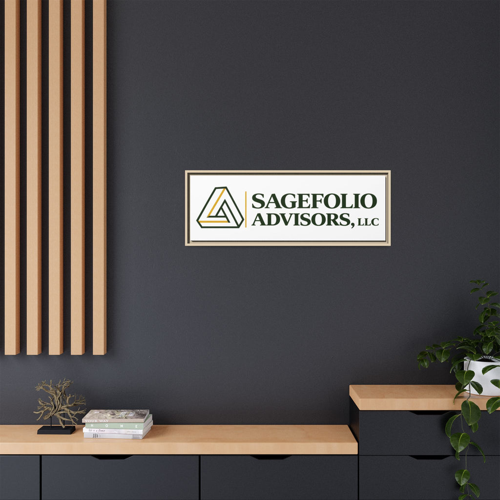 Framed Matte Canvas Wall Art — Sagefolio Advisors Logo