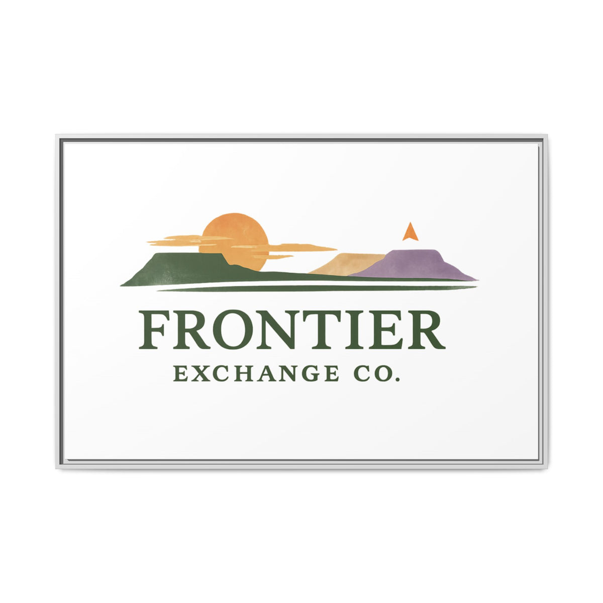Framed Matte Canvas Print — Frontier Exchange Co. Logo