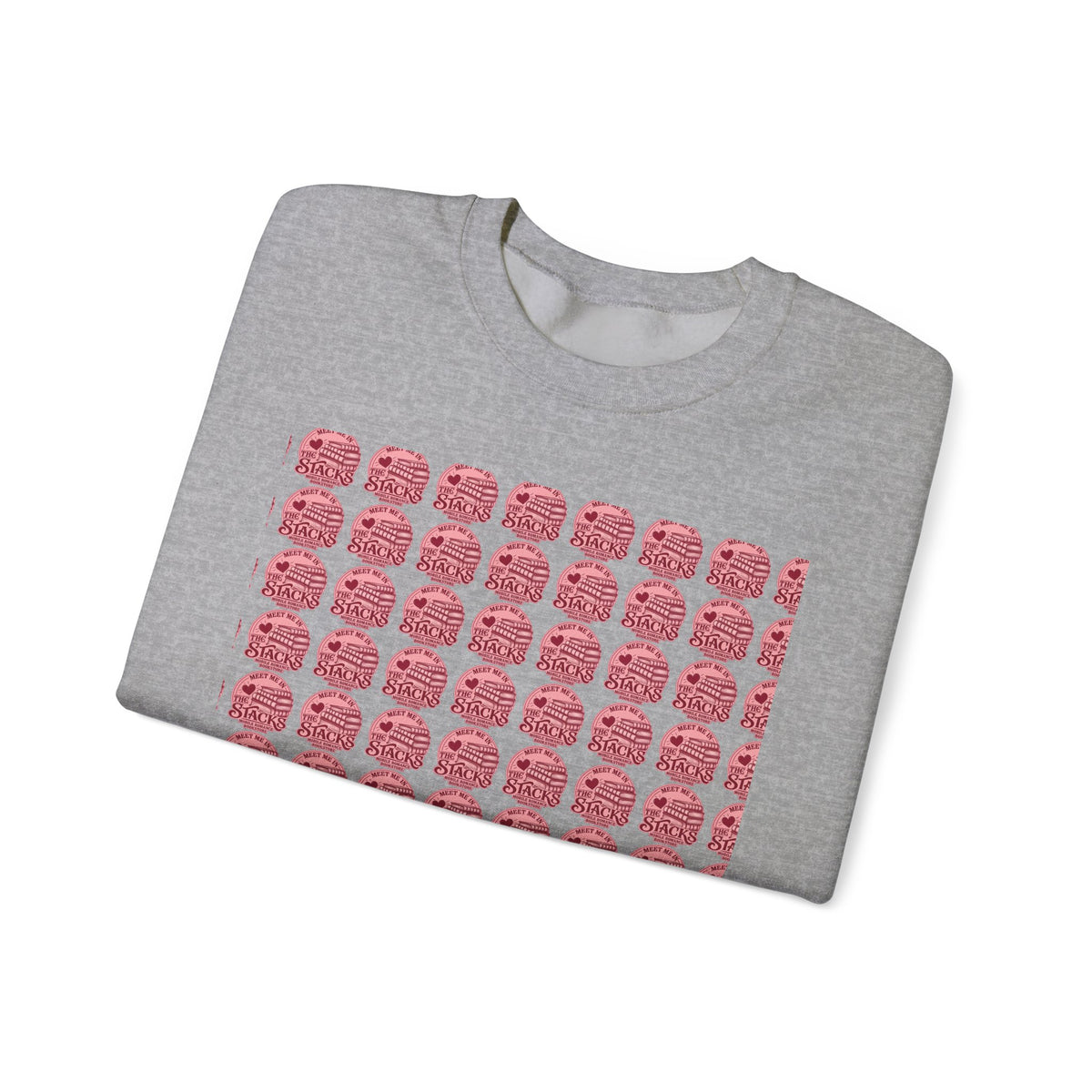 Pink Retro Grid Crewneck Sweatshirt