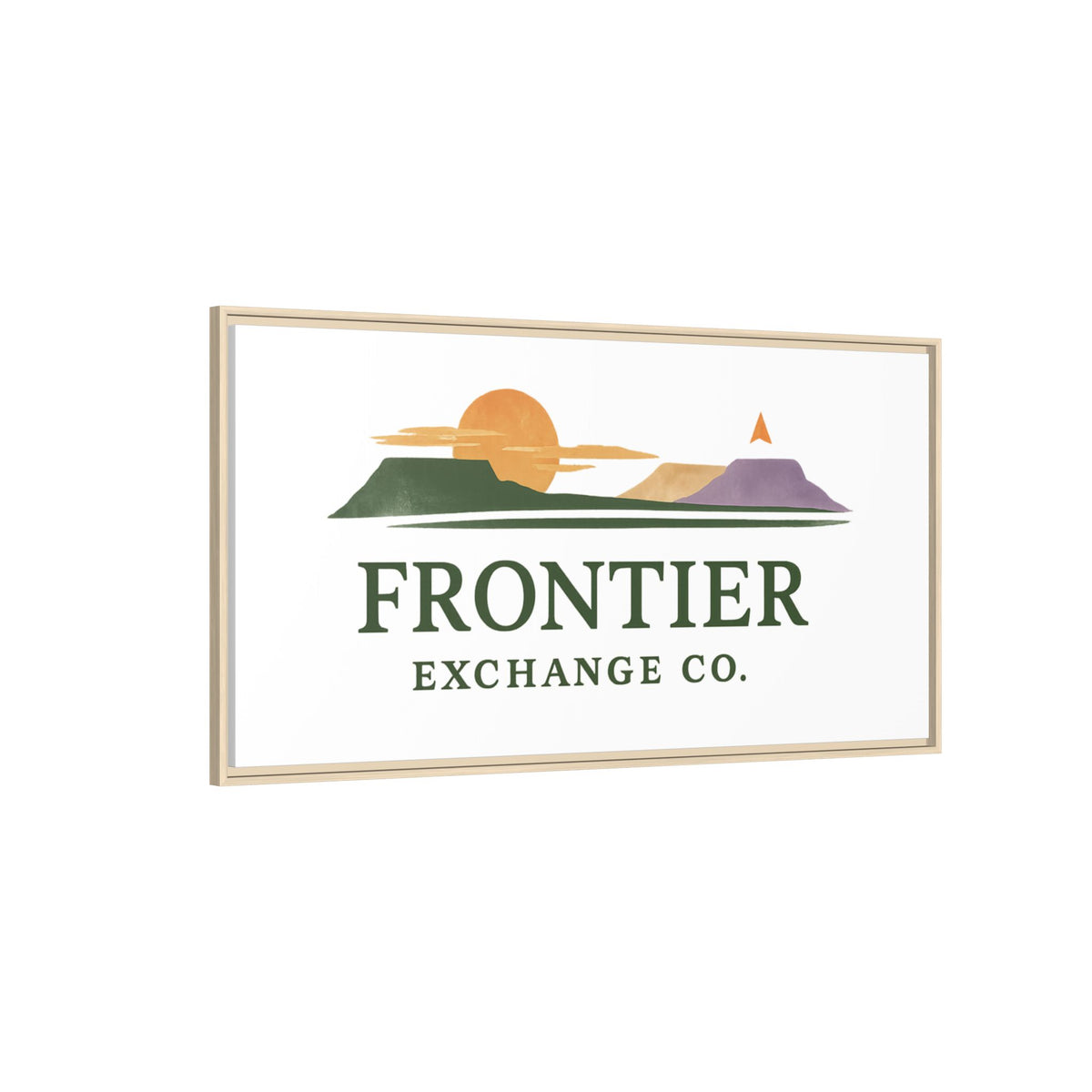 Framed Matte Canvas Print — Frontier Exchange Co. Logo