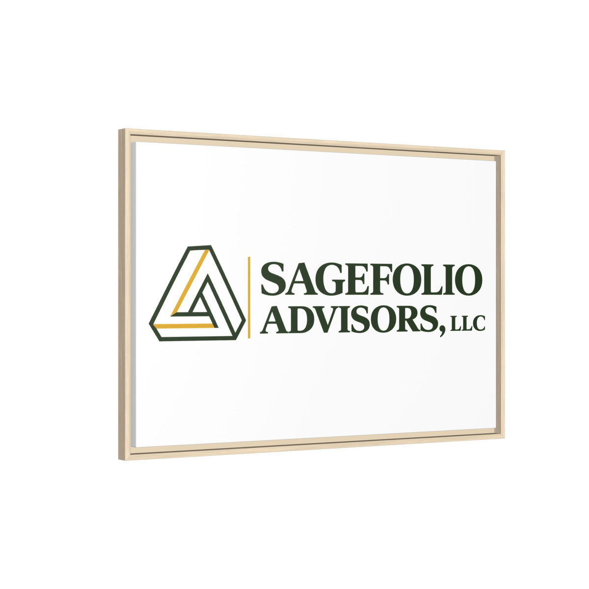 Framed Matte Canvas Wall Art — Sagefolio Advisors Logo