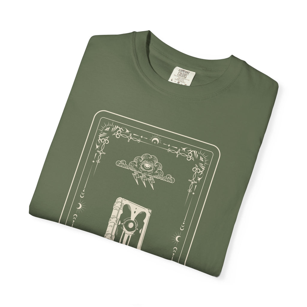 Tarot Bunny Illustration T-Shirt — 'Hold My Hand' Minimal Graphic Tee