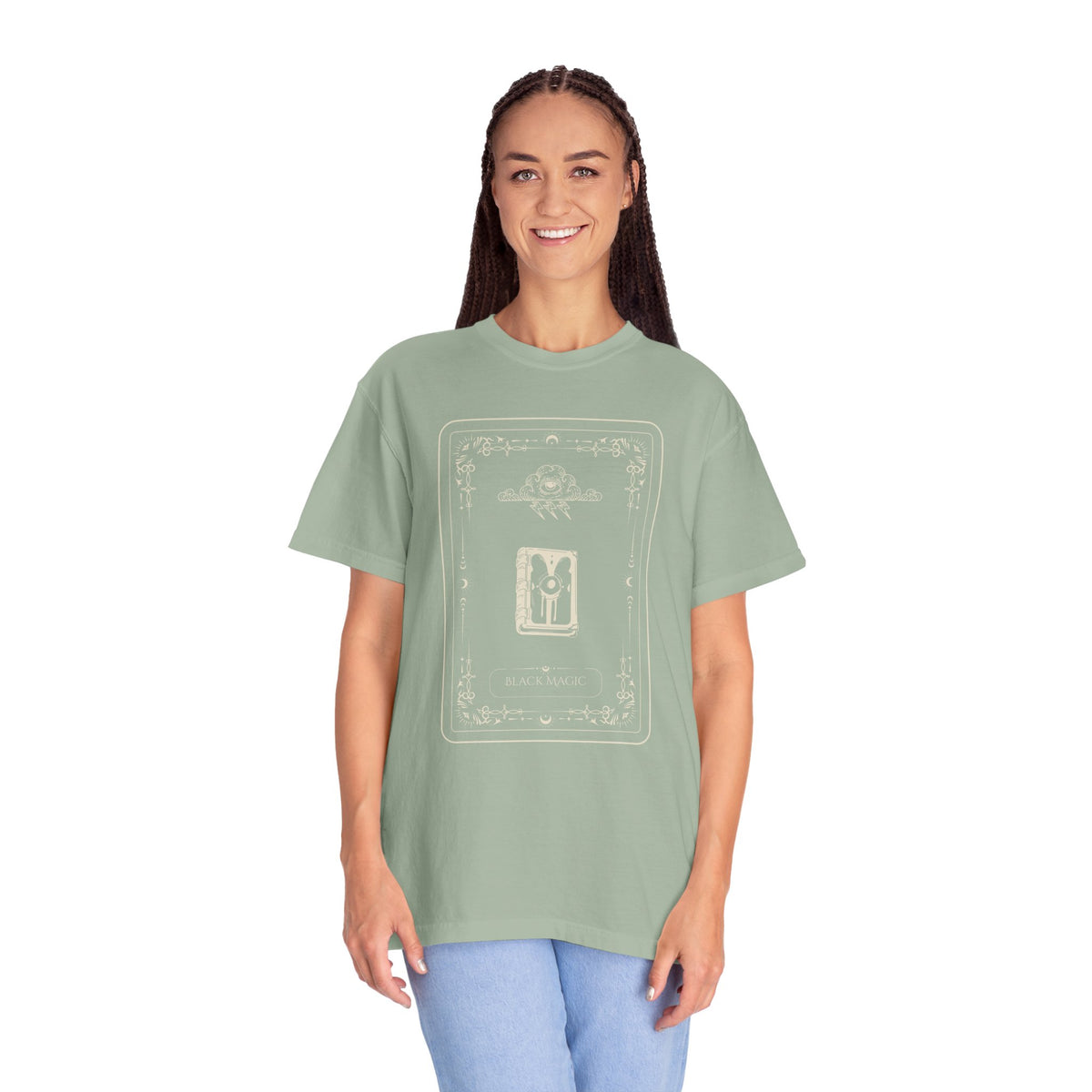 Tarot Bunny Illustration T-Shirt — 'Hold My Hand' Minimal Graphic Tee