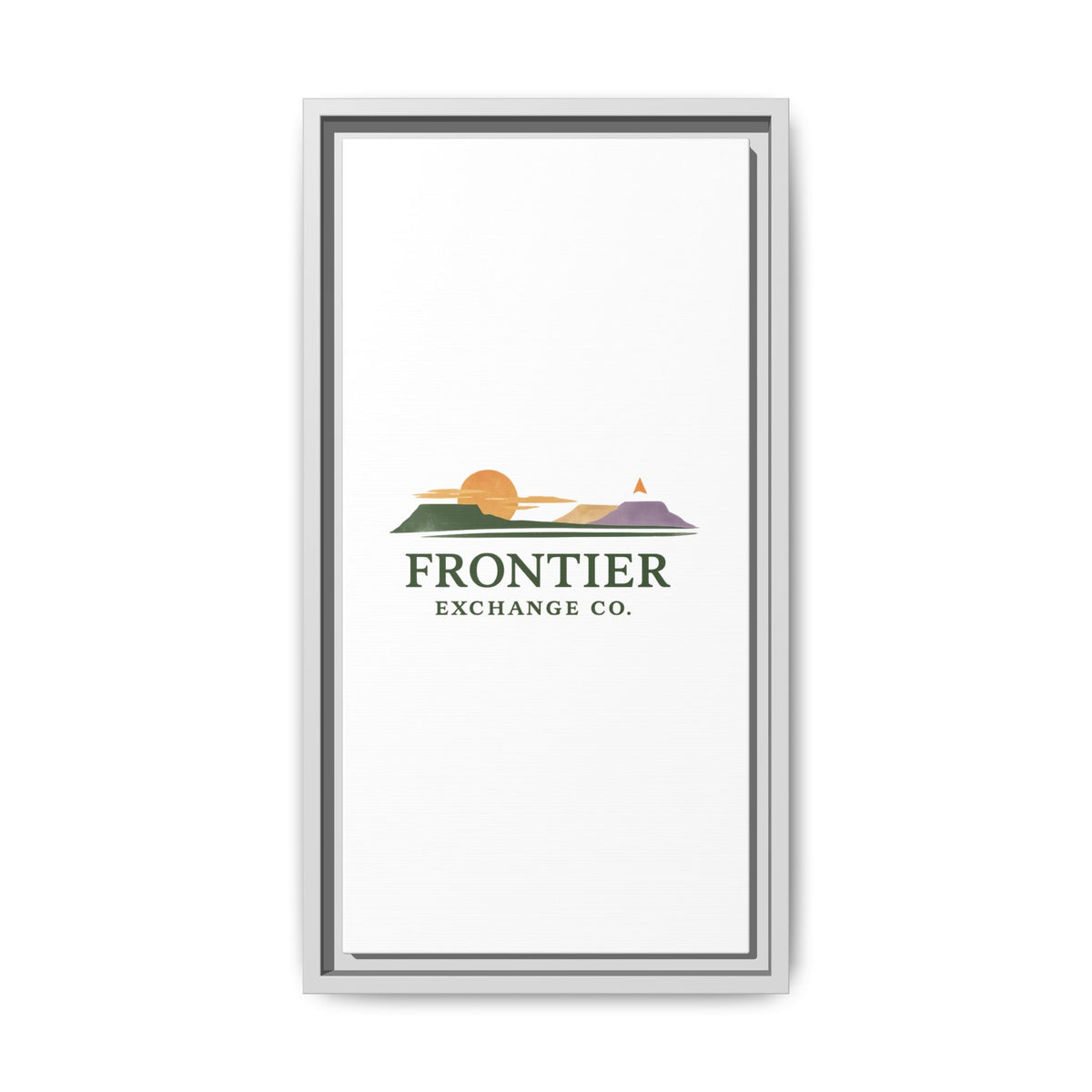 Framed Matte Canvas Print — Frontier Exchange Co. Logo