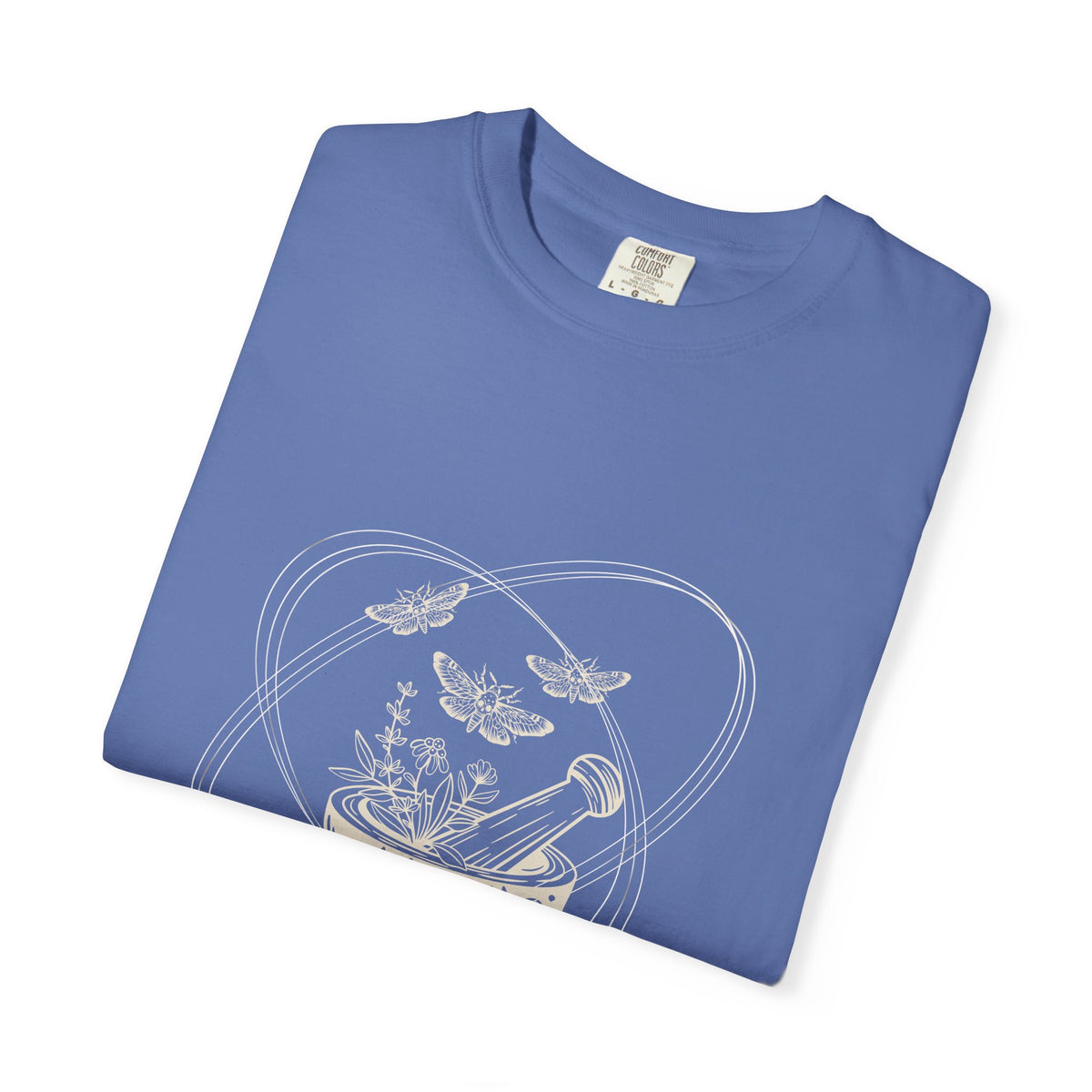 Mystic Tea Ceremony T-Shirt — Moon Phases & Moth Illustration