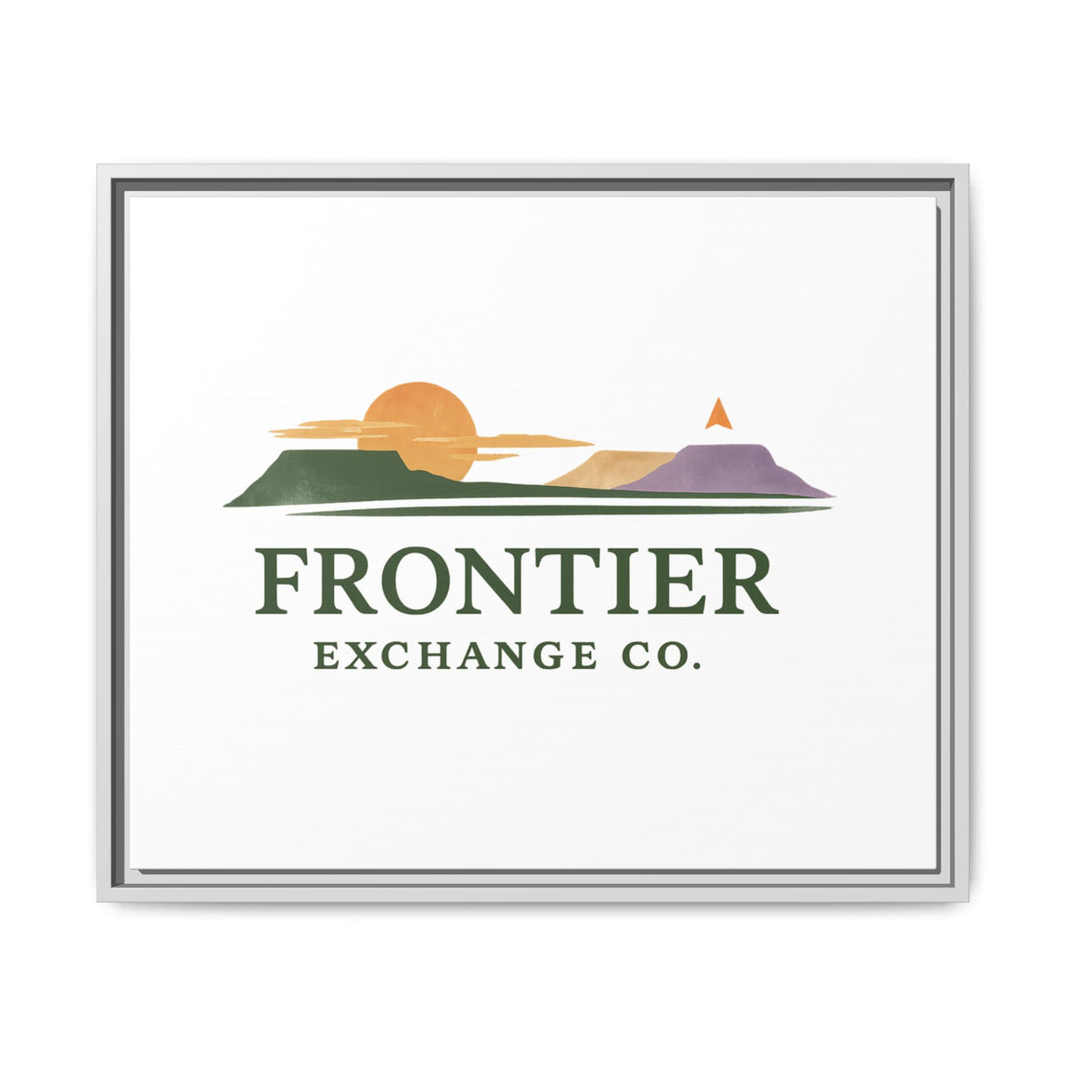 Framed Matte Canvas Print — Frontier Exchange Co. Logo