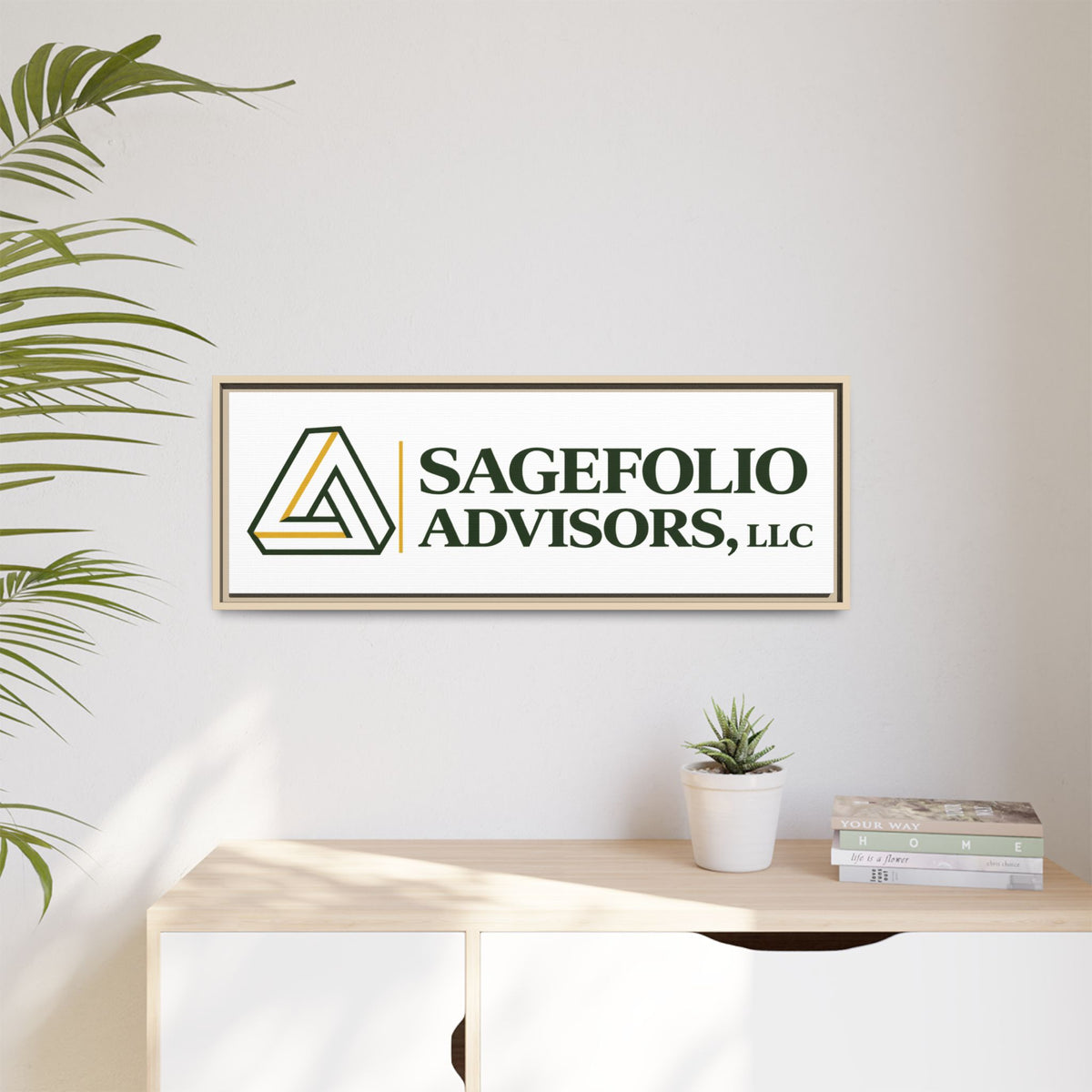 Framed Matte Canvas Wall Art — Sagefolio Advisors Logo