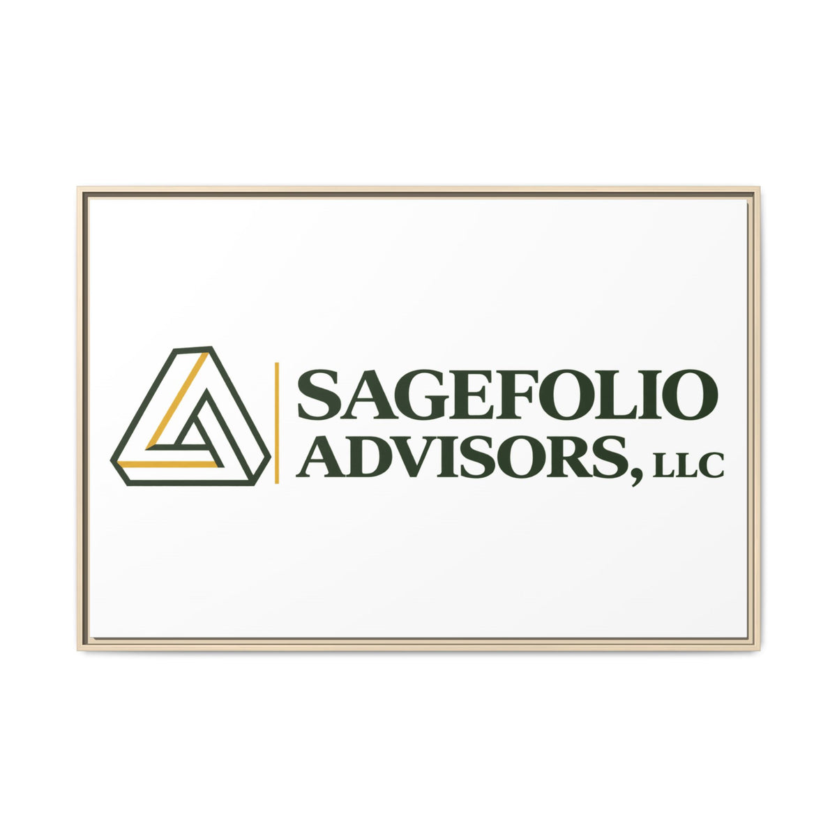 Framed Matte Canvas Wall Art — Sagefolio Advisors Logo