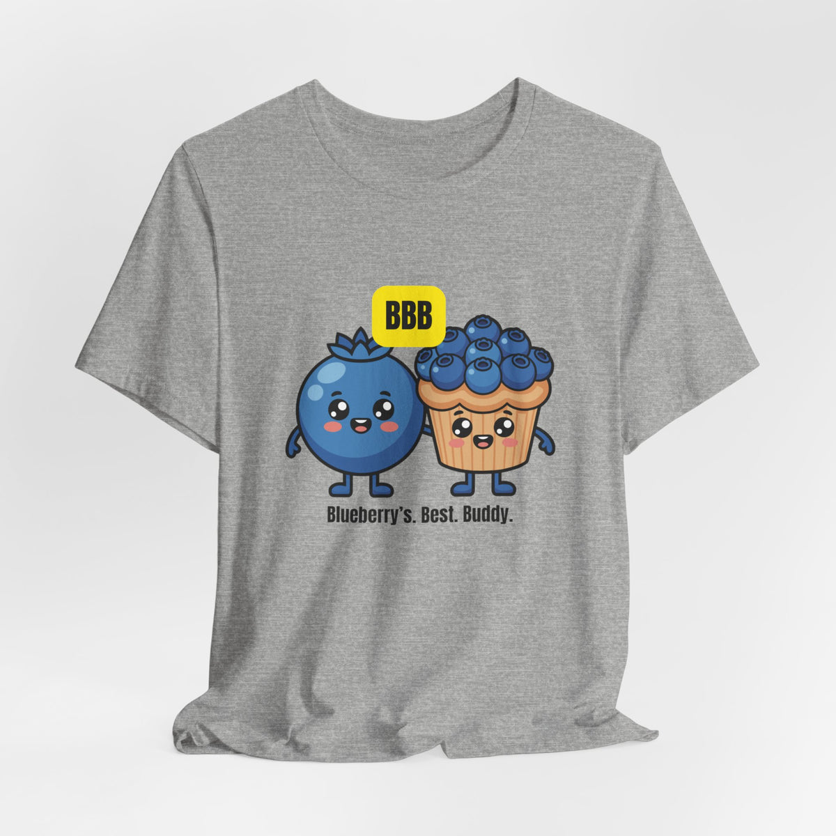 Blueberry Best Buddy Tee — Cute Blueberry & Muffin Graphic T‑Shirt