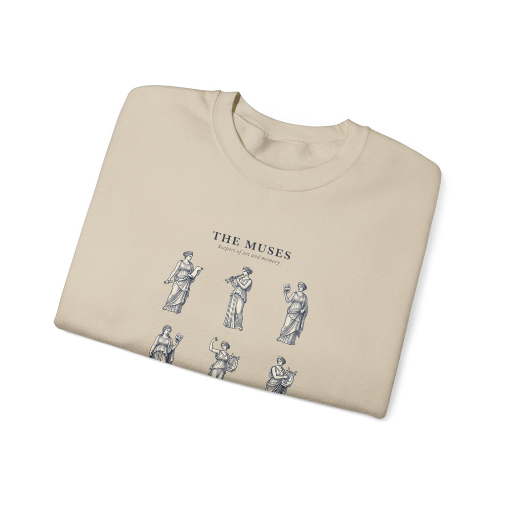 The Muses crewneck sweatshirt | Greek mythology, mythcore, classical art