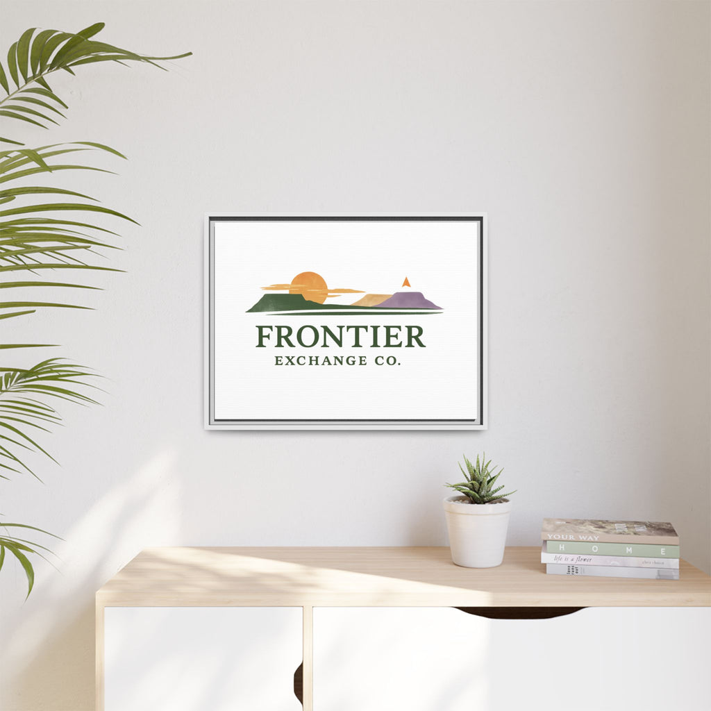 Framed Matte Canvas Print — Frontier Exchange Co. Logo