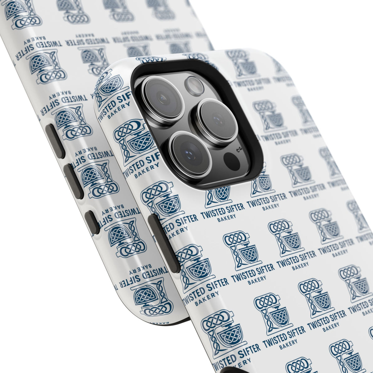 Magnetic Impact-Resistant Phone Case — Repeating Twisted Sifter Logo Pattern