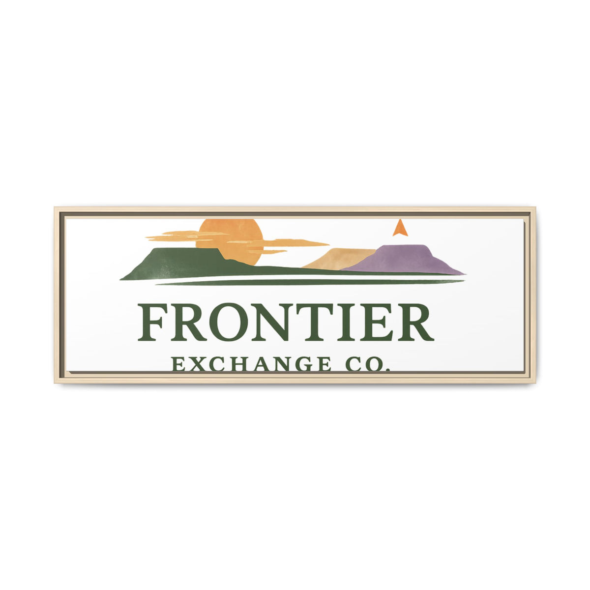 Framed Matte Canvas Print — Frontier Exchange Co. Logo