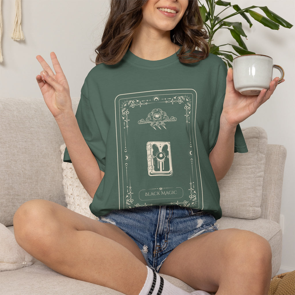 Tarot Bunny Illustration T-Shirt — 'Hold My Hand' Minimal Graphic Tee