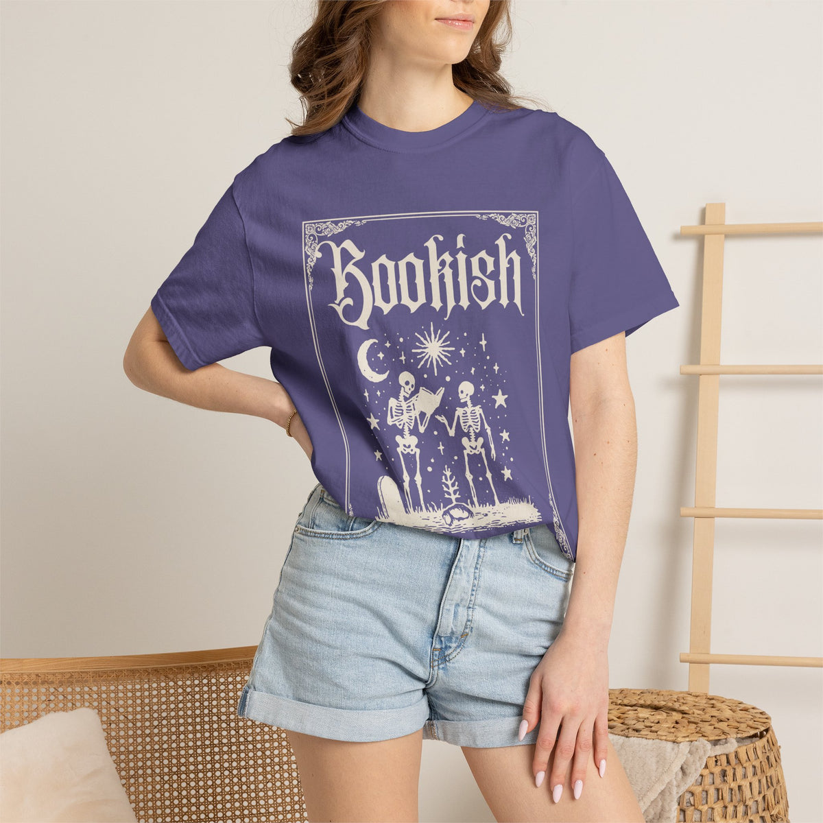 Bookish Skeletons T-Shirt — Vintage Gothic 'Bookish' Graphic Tee