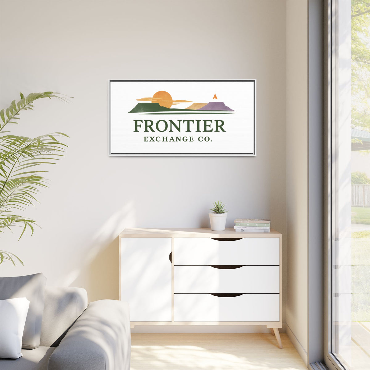 Framed Matte Canvas Print — Frontier Exchange Co. Logo