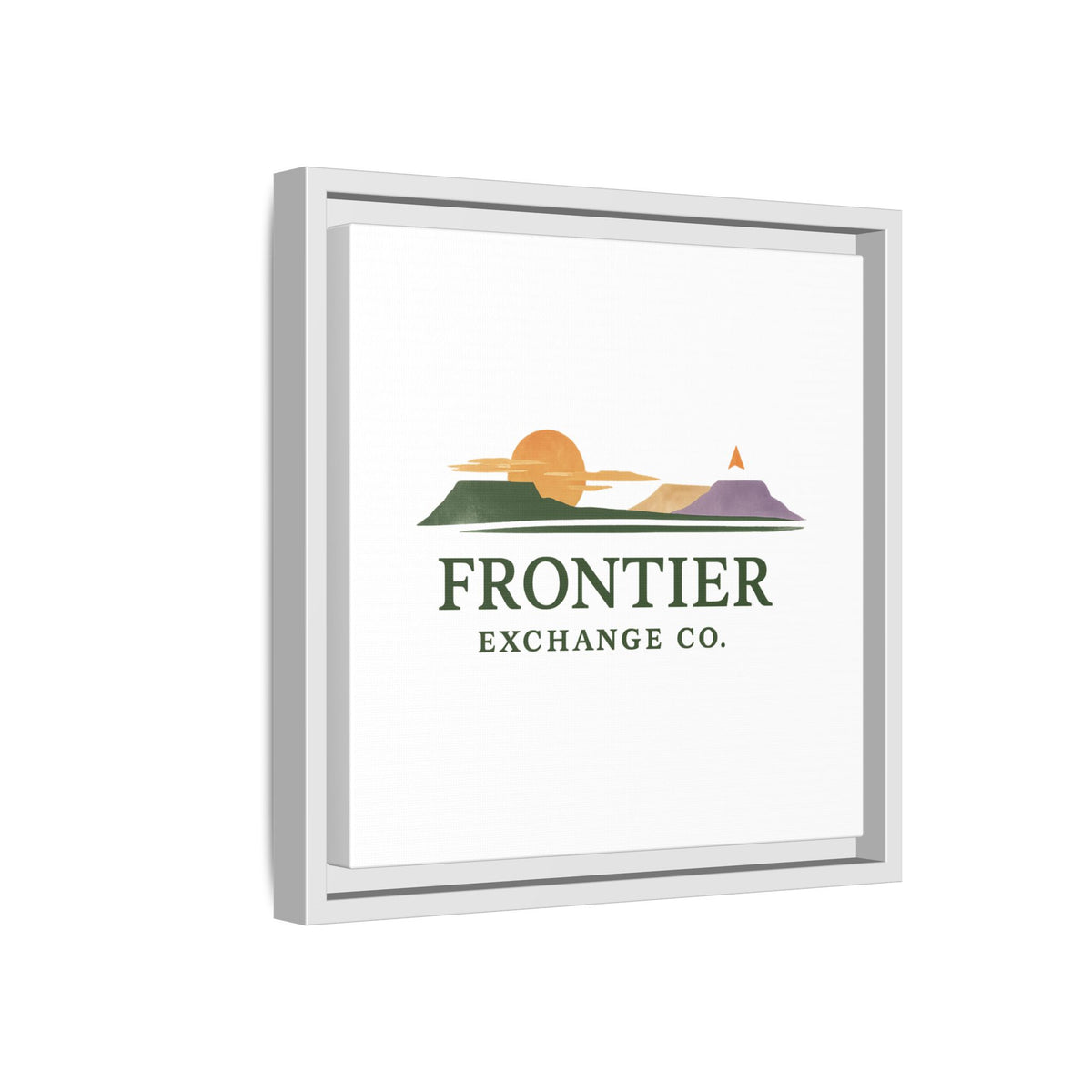 Framed Matte Canvas Print — Frontier Exchange Co. Logo