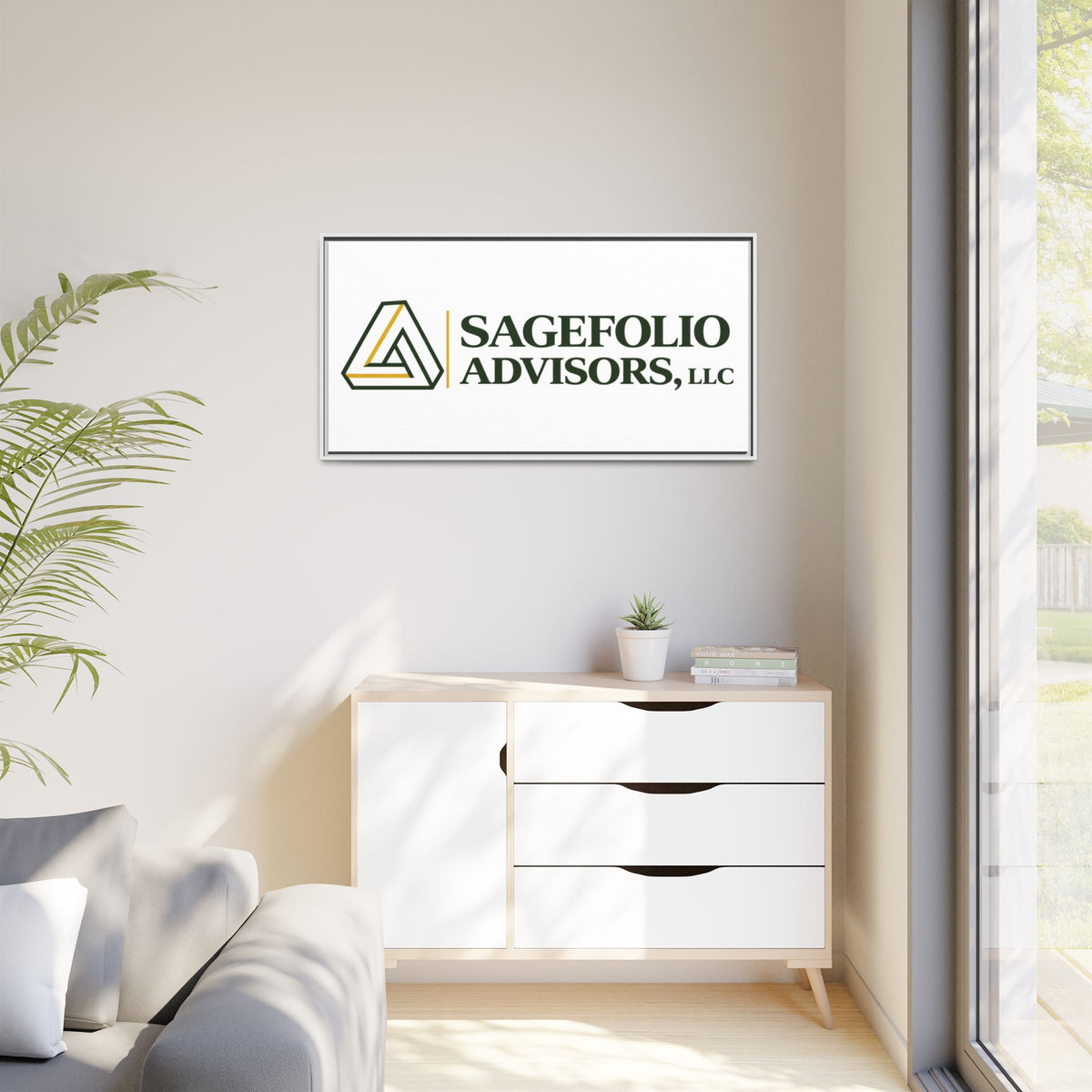 Framed Matte Canvas Wall Art — Sagefolio Advisors Logo