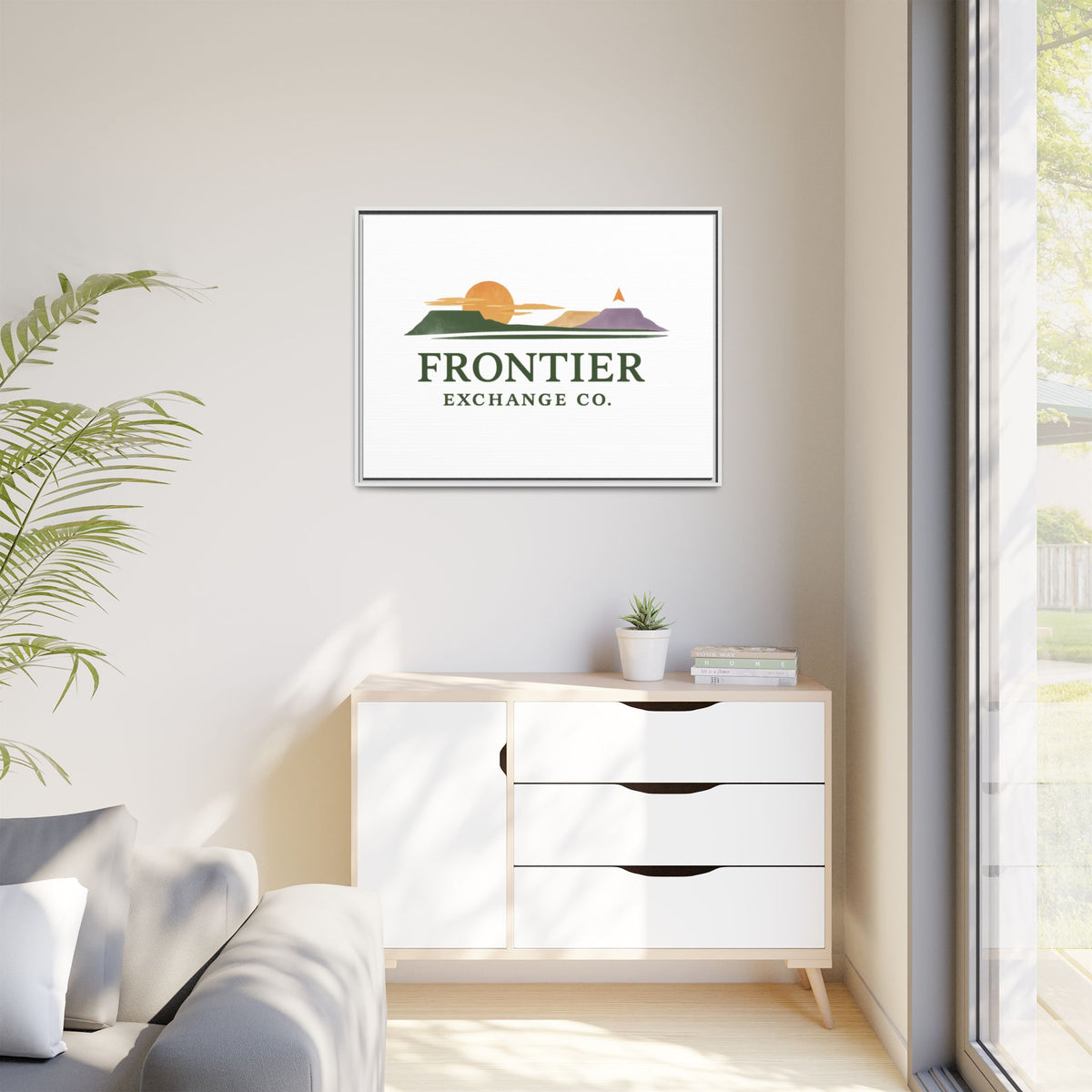 Framed Matte Canvas Print — Frontier Exchange Co. Logo