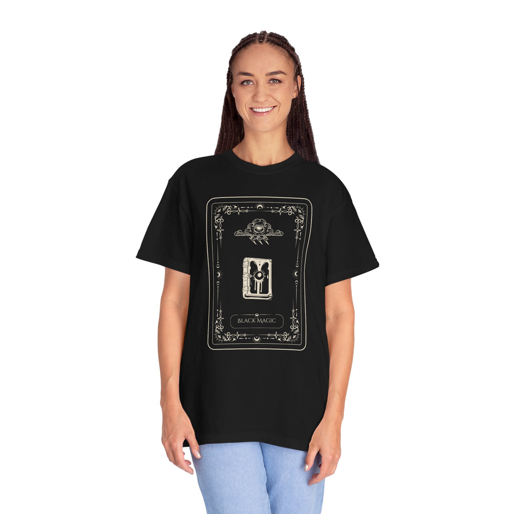 Tarot Bunny Illustration T-Shirt — 'Hold My Hand' Minimal Graphic Tee