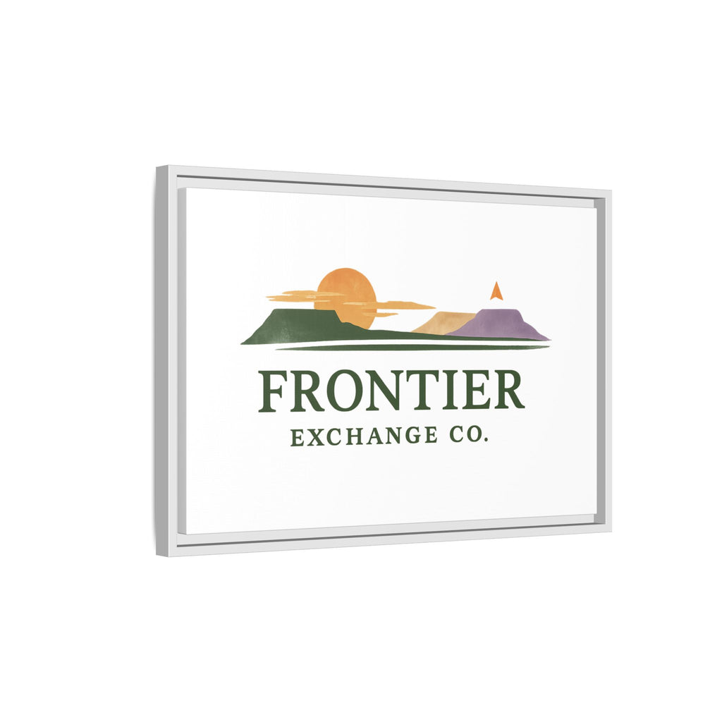 Framed Matte Canvas Print — Frontier Exchange Co. Logo