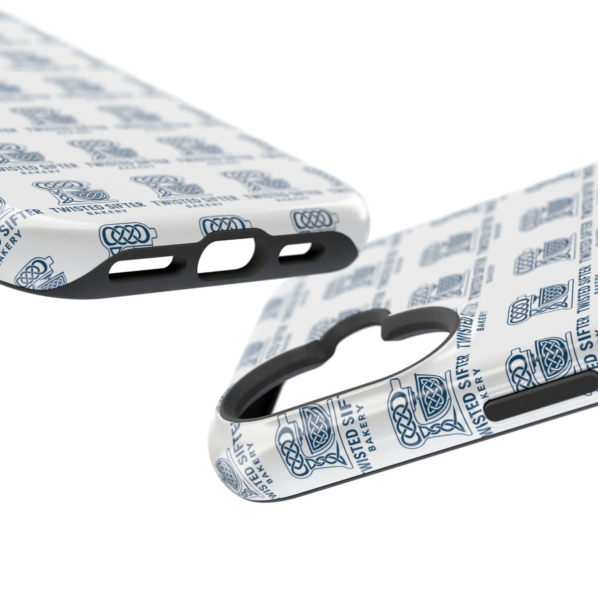 Magnetic Impact-Resistant Phone Case — Repeating Twisted Sifter Logo Pattern