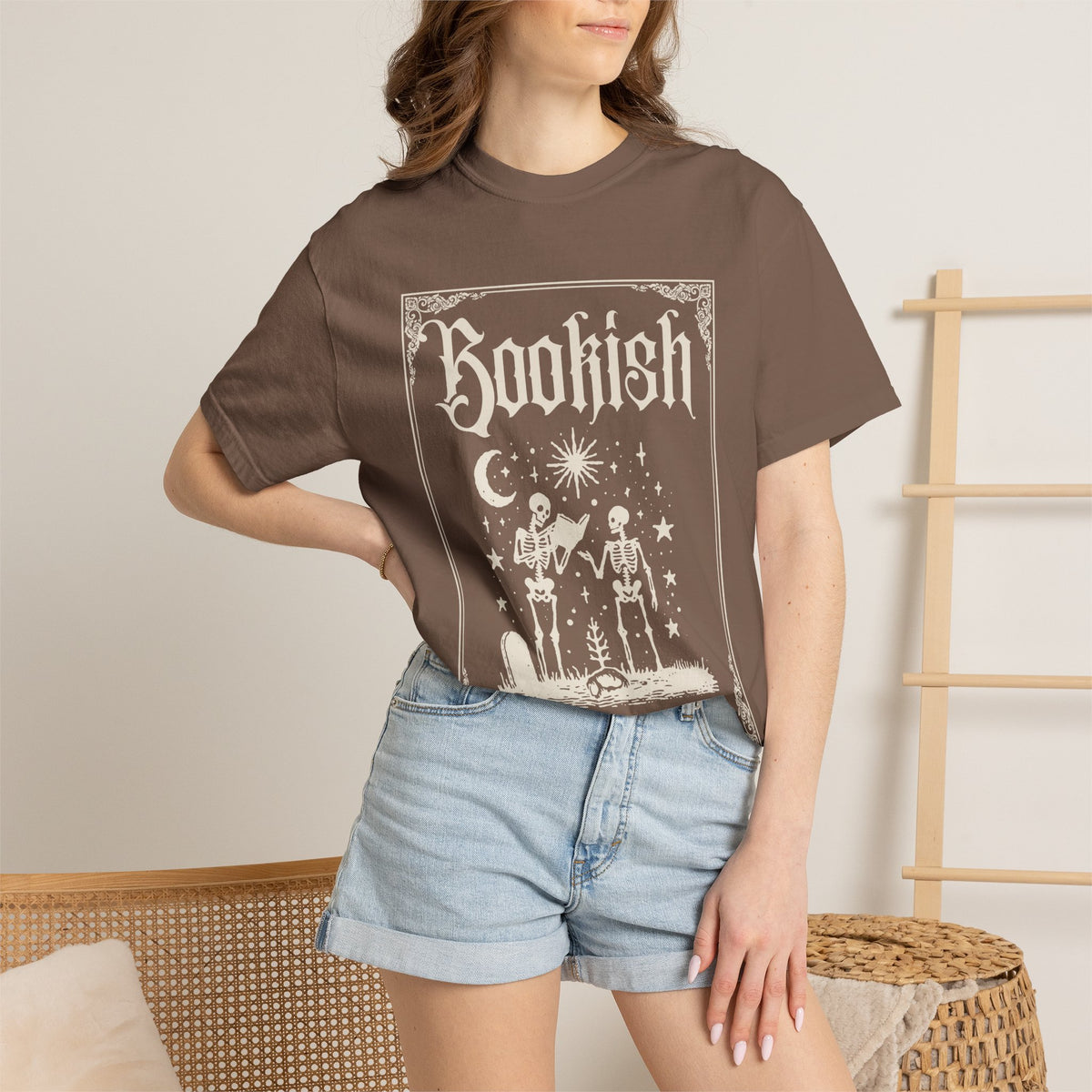 Bookish Skeletons T-Shirt — Vintage Gothic 'Bookish' Graphic Tee