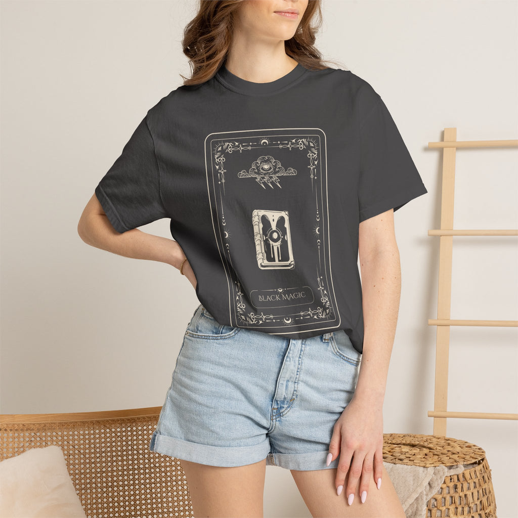 Tarot Bunny Illustration T-Shirt — 'Hold My Hand' Minimal Graphic Tee