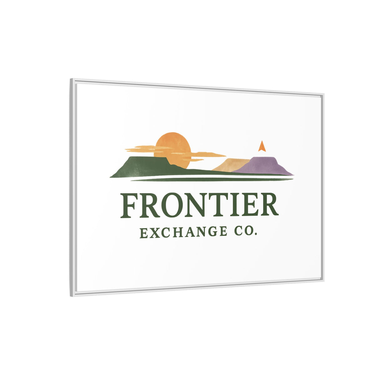 Framed Matte Canvas Print — Frontier Exchange Co. Logo