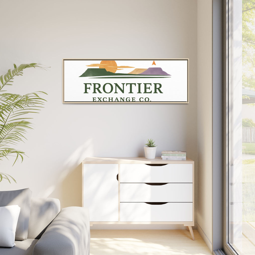 Framed Matte Canvas Print — Frontier Exchange Co. Logo