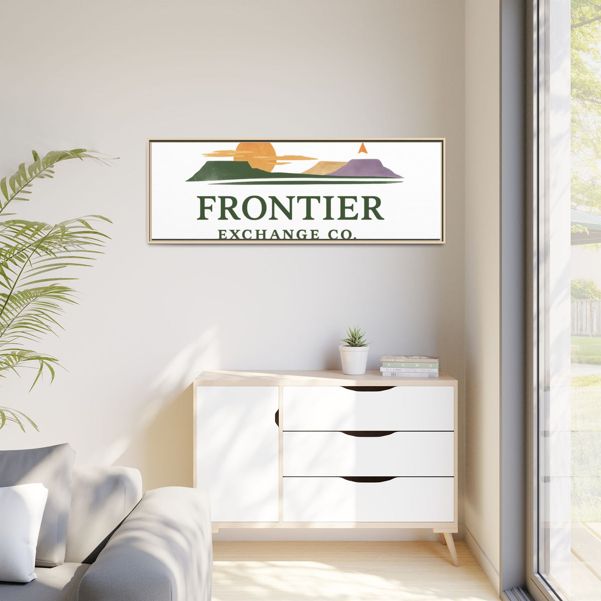 Framed Matte Canvas Print — Frontier Exchange Co. Logo