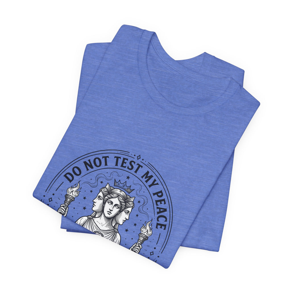 Do Not Test My Peace Guardian Illustration Tee | Greek Mythology, Mythcore