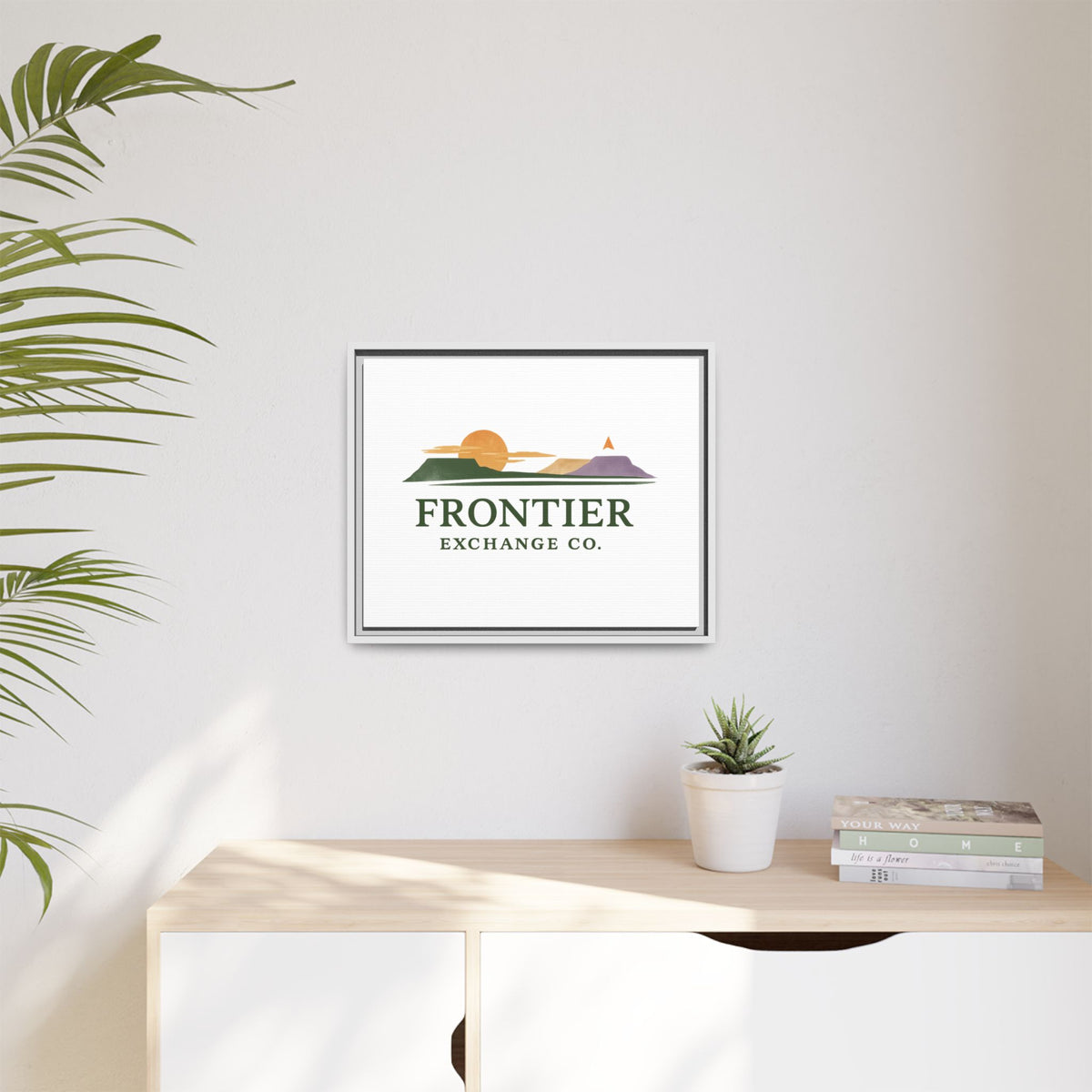 Framed Matte Canvas Print — Frontier Exchange Co. Logo