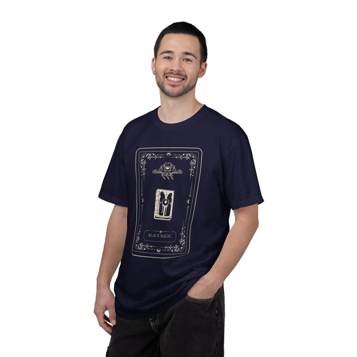 Tarot Bunny Illustration T-Shirt — 'Hold My Hand' Minimal Graphic Tee