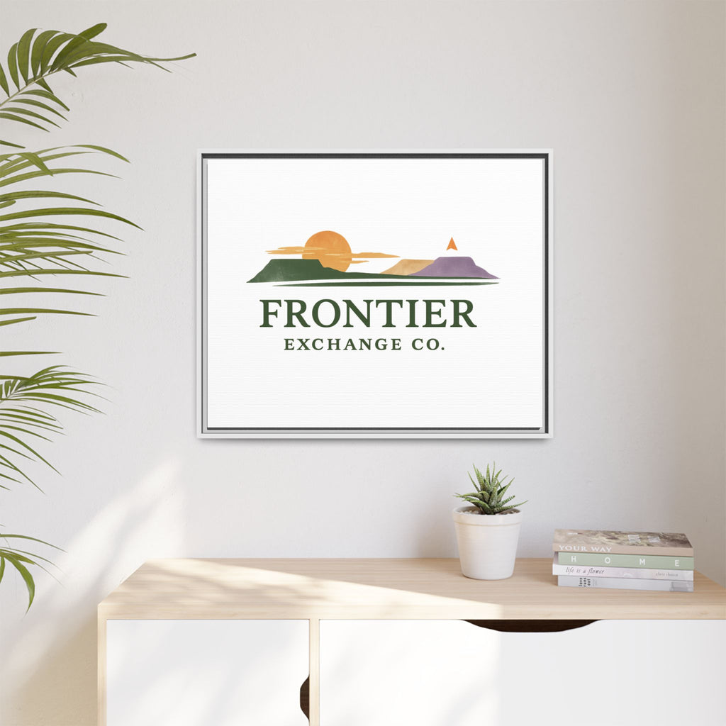 Framed Matte Canvas Print — Frontier Exchange Co. Logo
