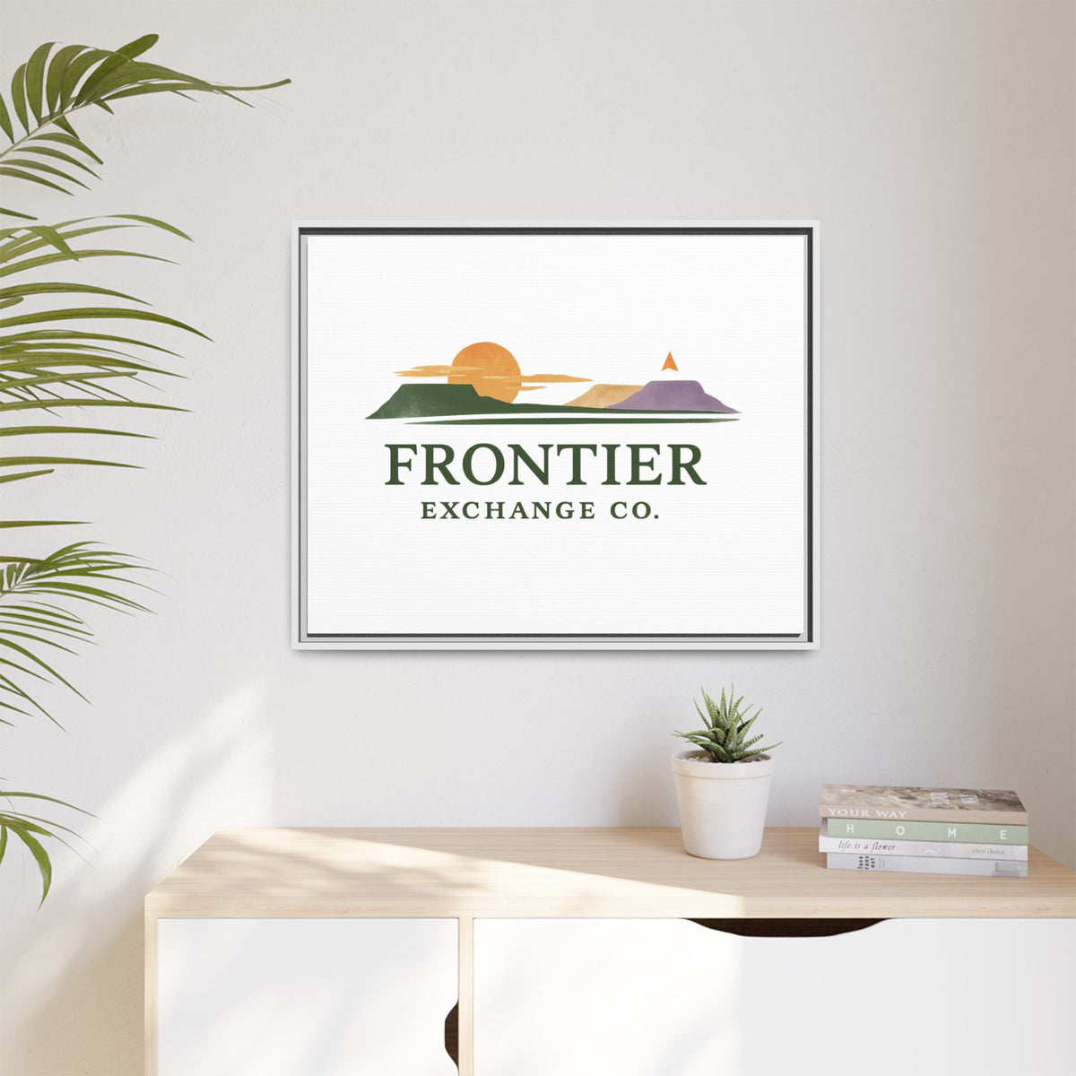 Framed Matte Canvas Print — Frontier Exchange Co. Logo