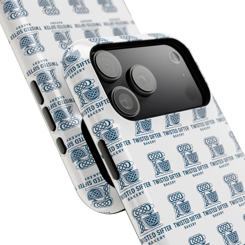 Magnetic Impact-Resistant Phone Case — Repeating Twisted Sifter Logo Pattern