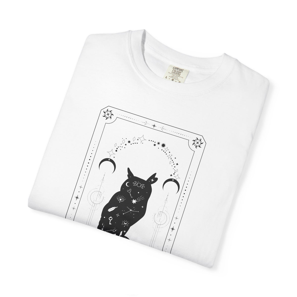 Tarot Owl T-Shirt — The Lunar Arc Mystical Graphic Tee