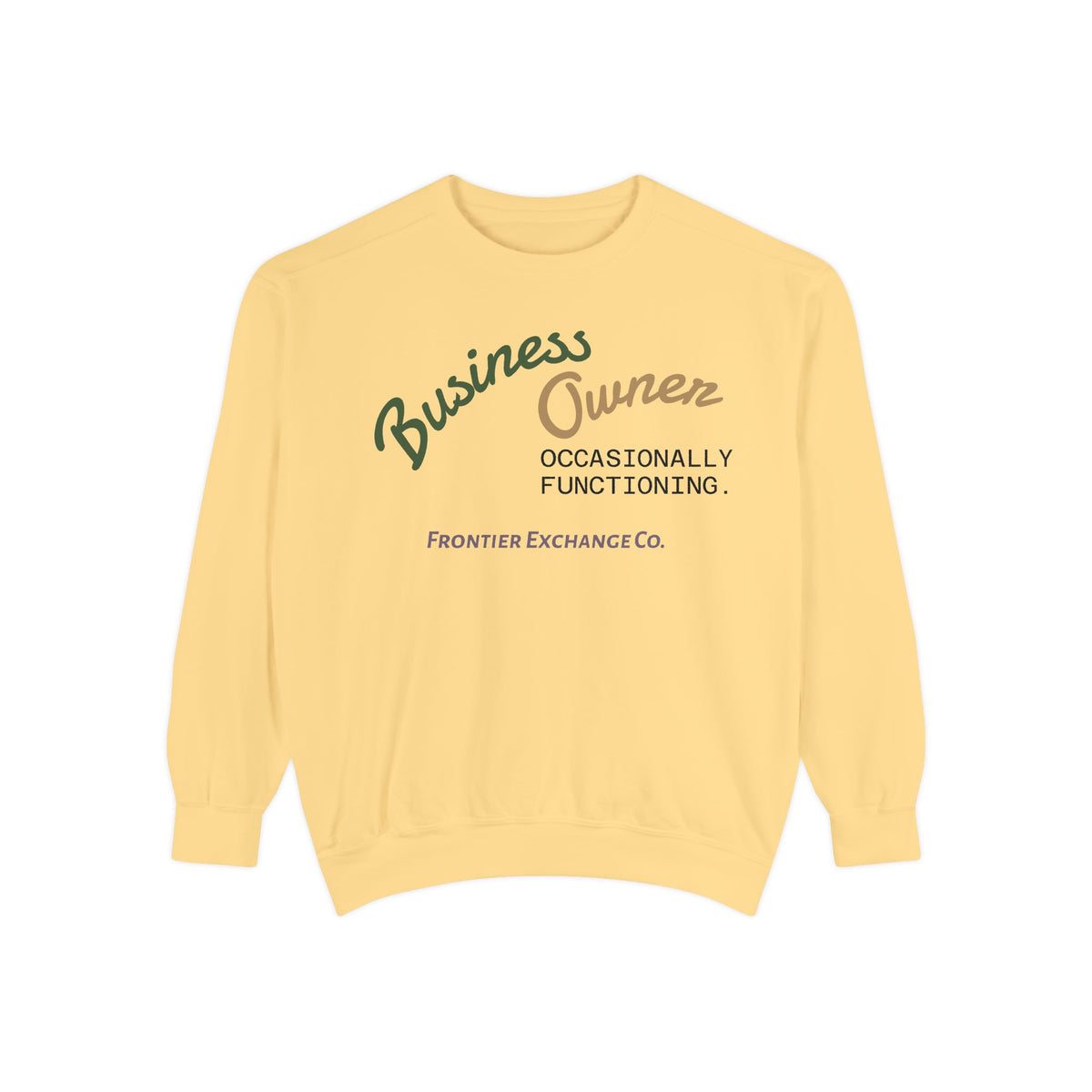 Business Owner Sweatshirt — “Occasionally Functioning” Cozy Crewneck